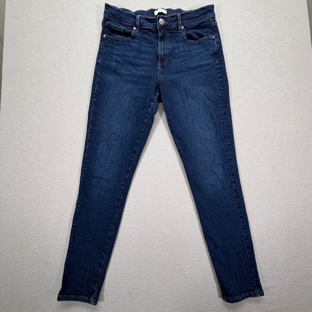 Loft Women Jeans Skinny Dark Wash Indigo Denim Stretch 6/28